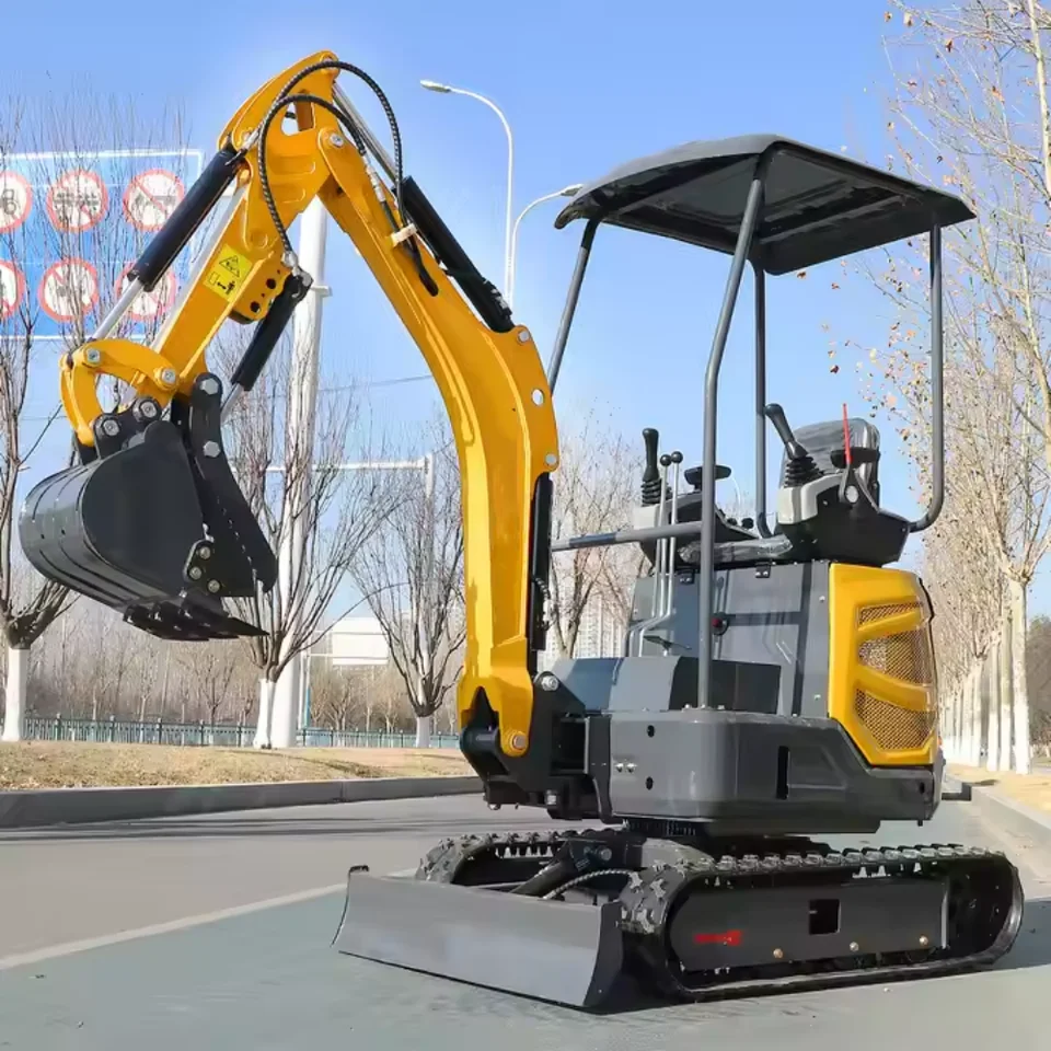 Mini Excavadora Kubota vista lateral