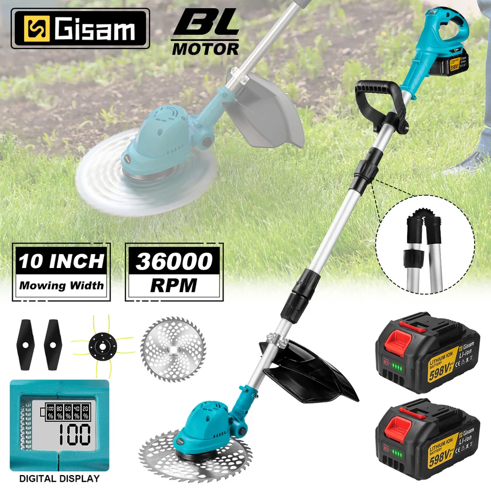 Cortacésped Eléctrico Inalámbrico Gisam 10 pulgadas motor brushless