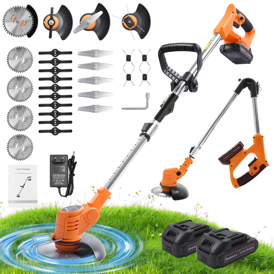 Cortacésped eléctrico inalámbrico Grenintol para Makita con accesorios