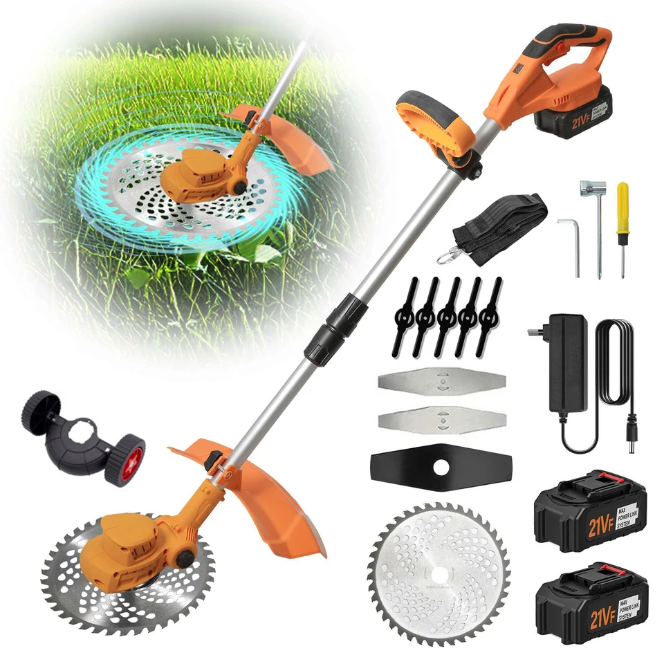 Cortacésped y recortadora inalámbricos Efficiency Brushless con accesorios