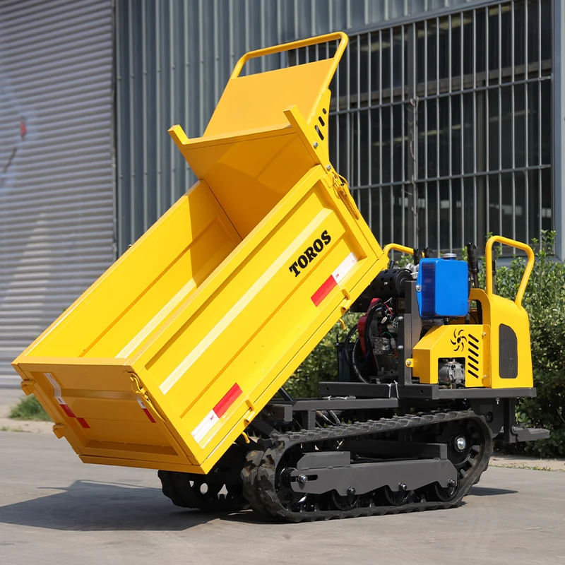Mini Dumper Hidráulico Jardín TOROS 800 descargando material
