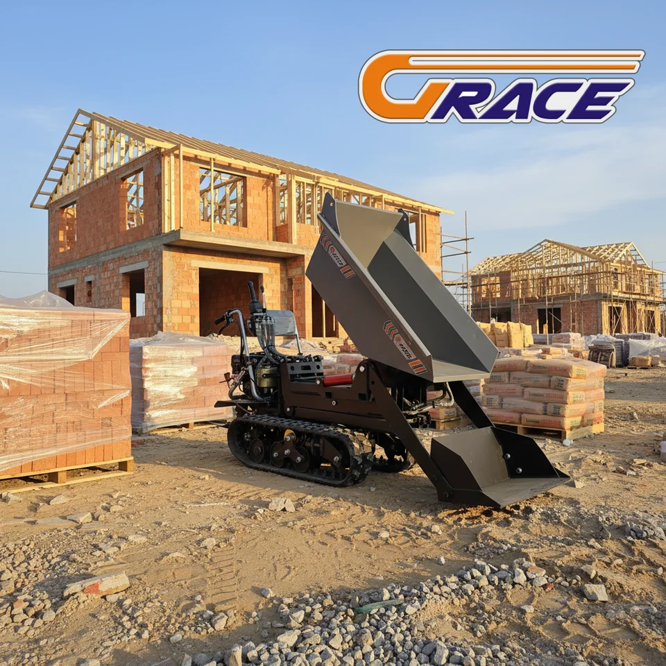 Mini Dumper 600 kg en obra de construcción