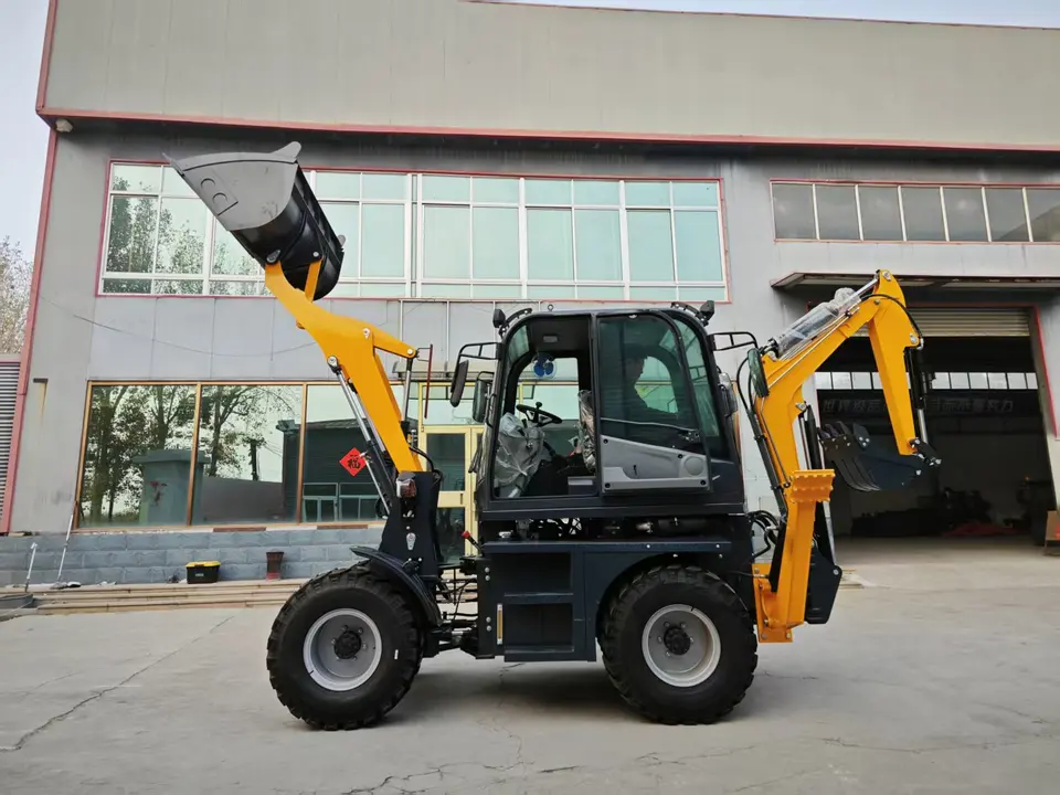 Mini cargadora Kubota trabajando en exterior