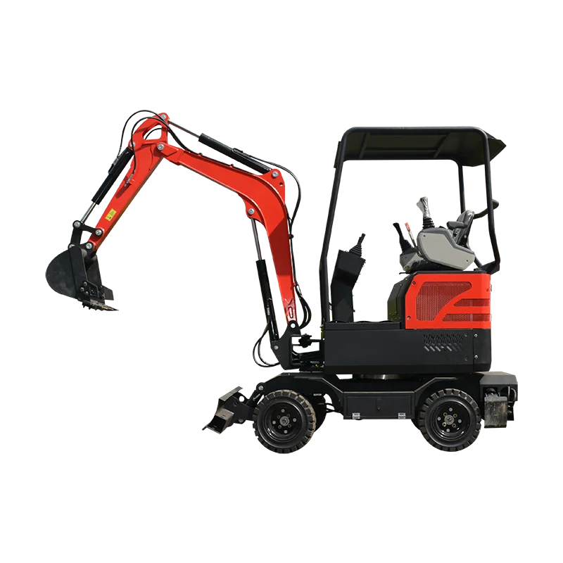 Excavadora Mini de Ruedas 2.0 toneladas en obra