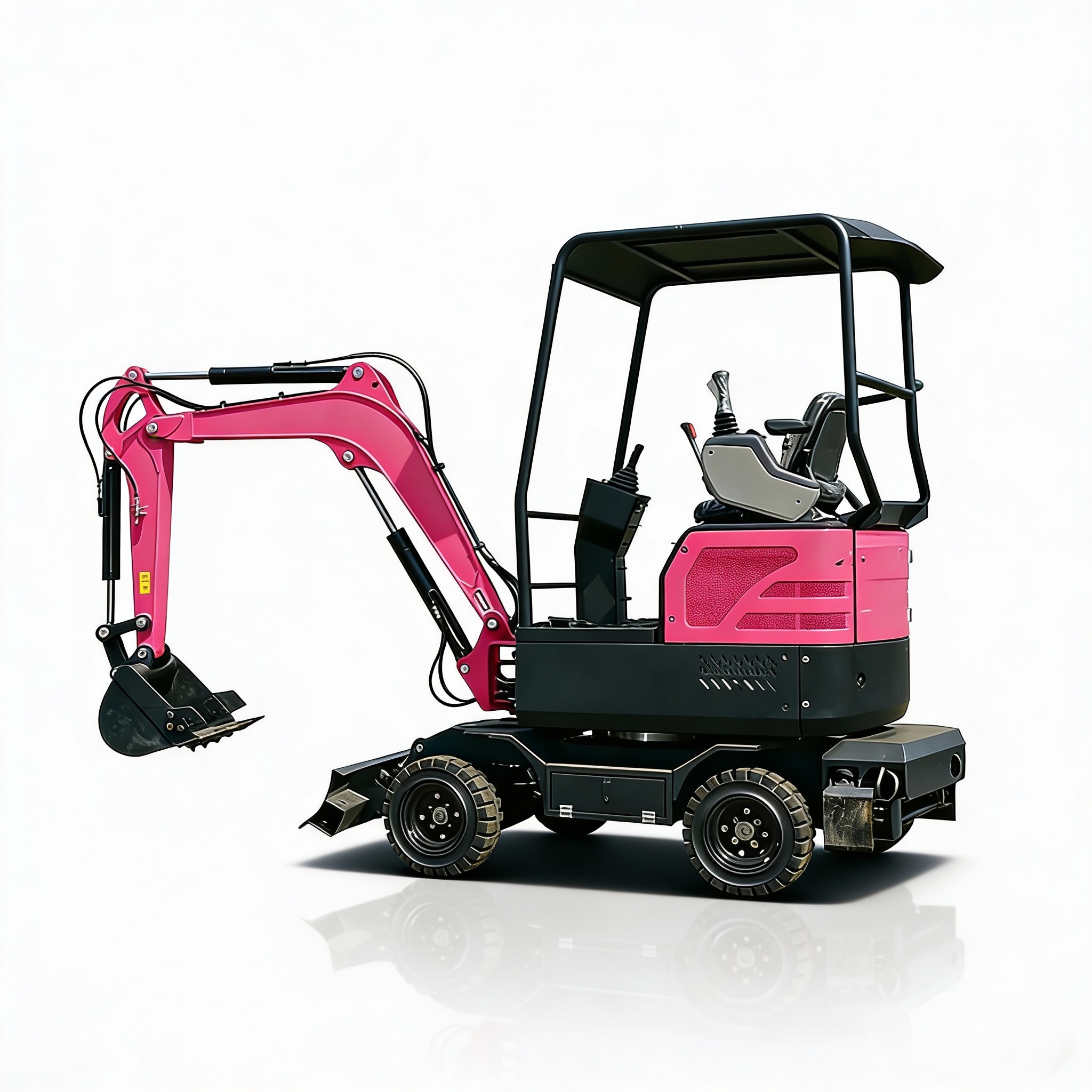 Mini excavadora personalizada de 2 toneladas sobre ruedas